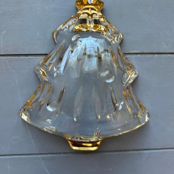 Studio Nova Yuletide Spirit Gold Christmas Tree Candy Dish Gold Trim Clear EUC - Picture 5 of 5